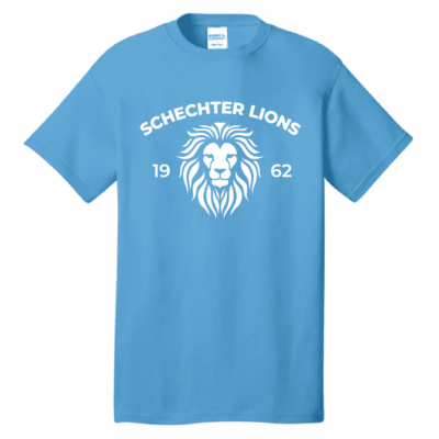 Schechter Lions aquatic blue tee