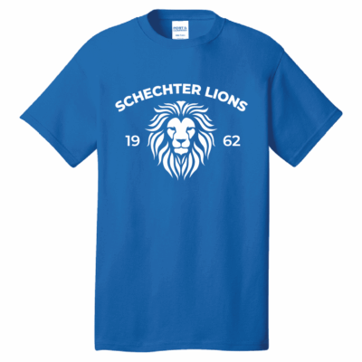Schechter Lions royal blue tee